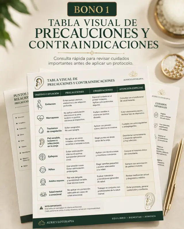 Bono 1 — Tabla Visual de Precauciones y Contraindicaciones